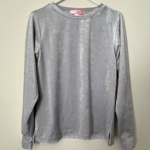 NWT Christian Siriano Grey Long Sleeve Shirt Size Small
